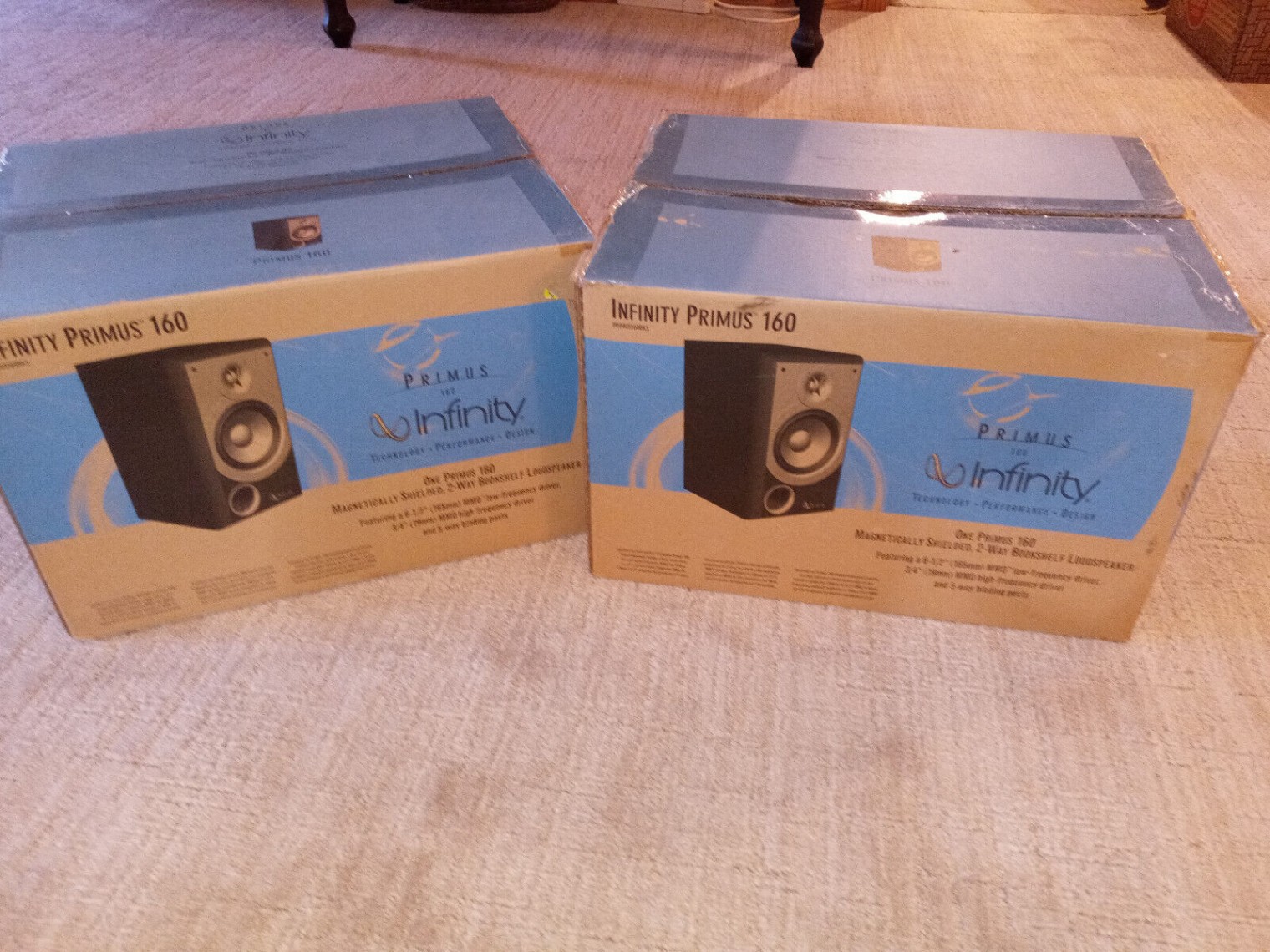 PAIR VINTAGE INFINITY BOOK SHELF SPEAKERS- PRIMUS WAY -MINT