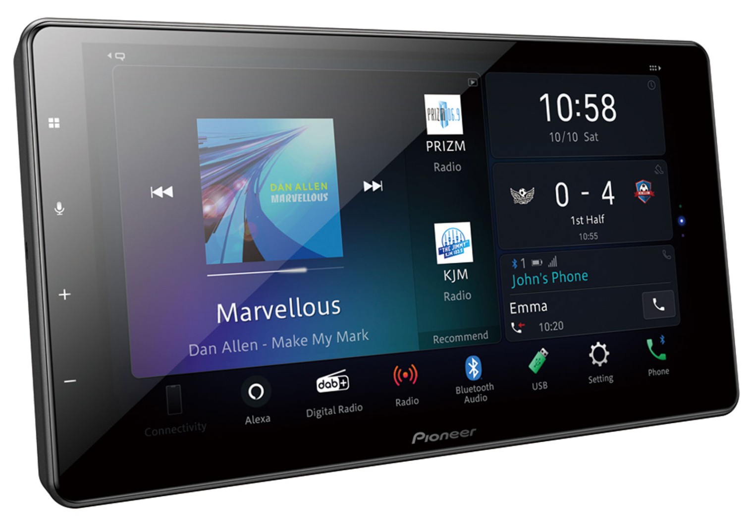 Pioneer SPH-EVODAB-UNI - MP-Autoradio mit Touchscreen / DAB / Bluetooth / USB / iPod / CarPlay