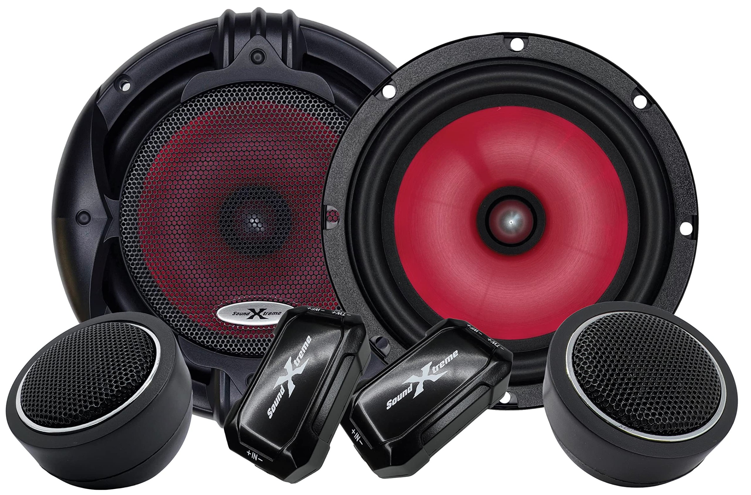 SoundXtreme W , cm -Wege Auto Audio Komponent Lautsprecher System -/ Zoll Auto Audio Lautsprecher für Auto, ATV, Wohnmobil, Motorrad, Boot