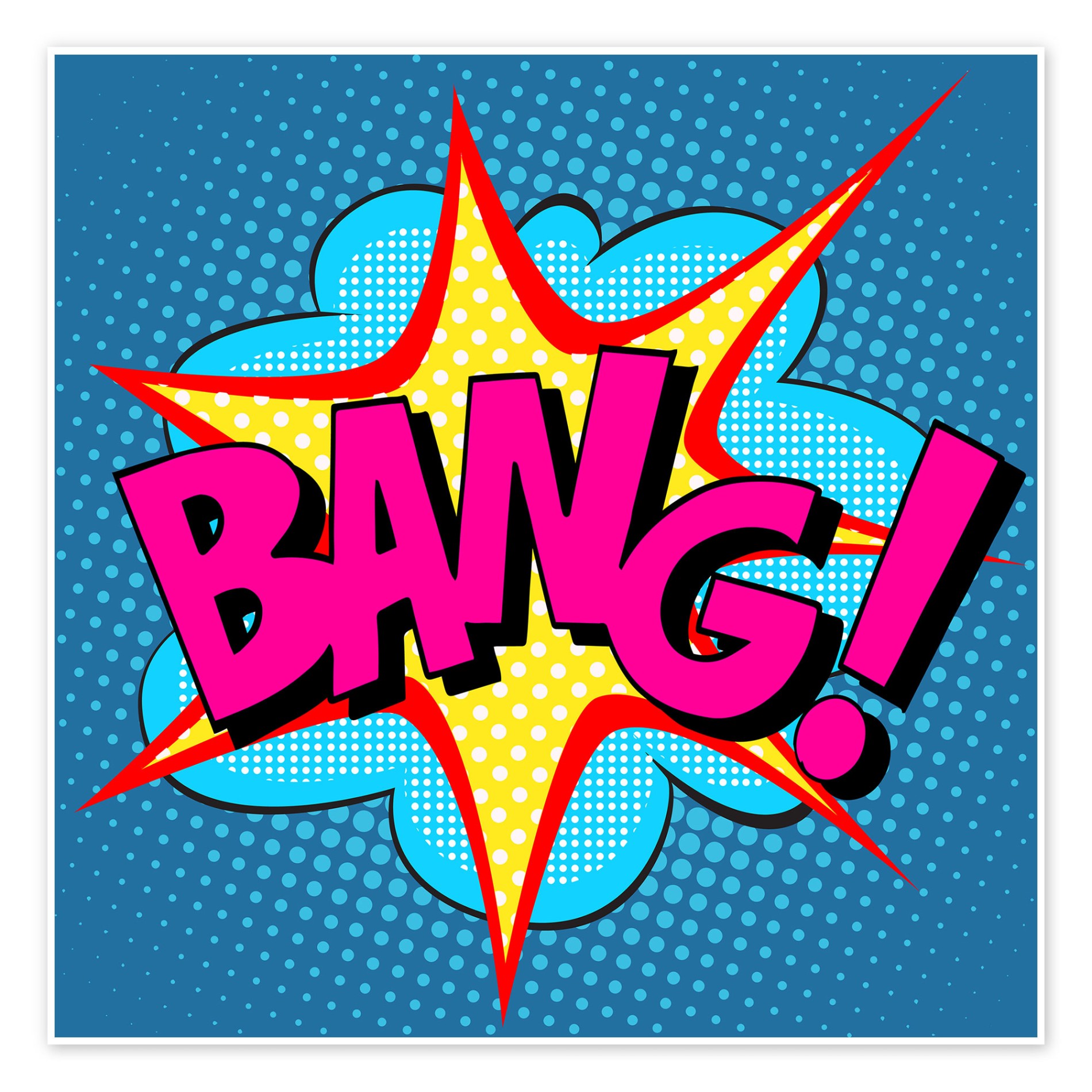 Wandbild „Bang!“ von Kidz Collection Posterlounge