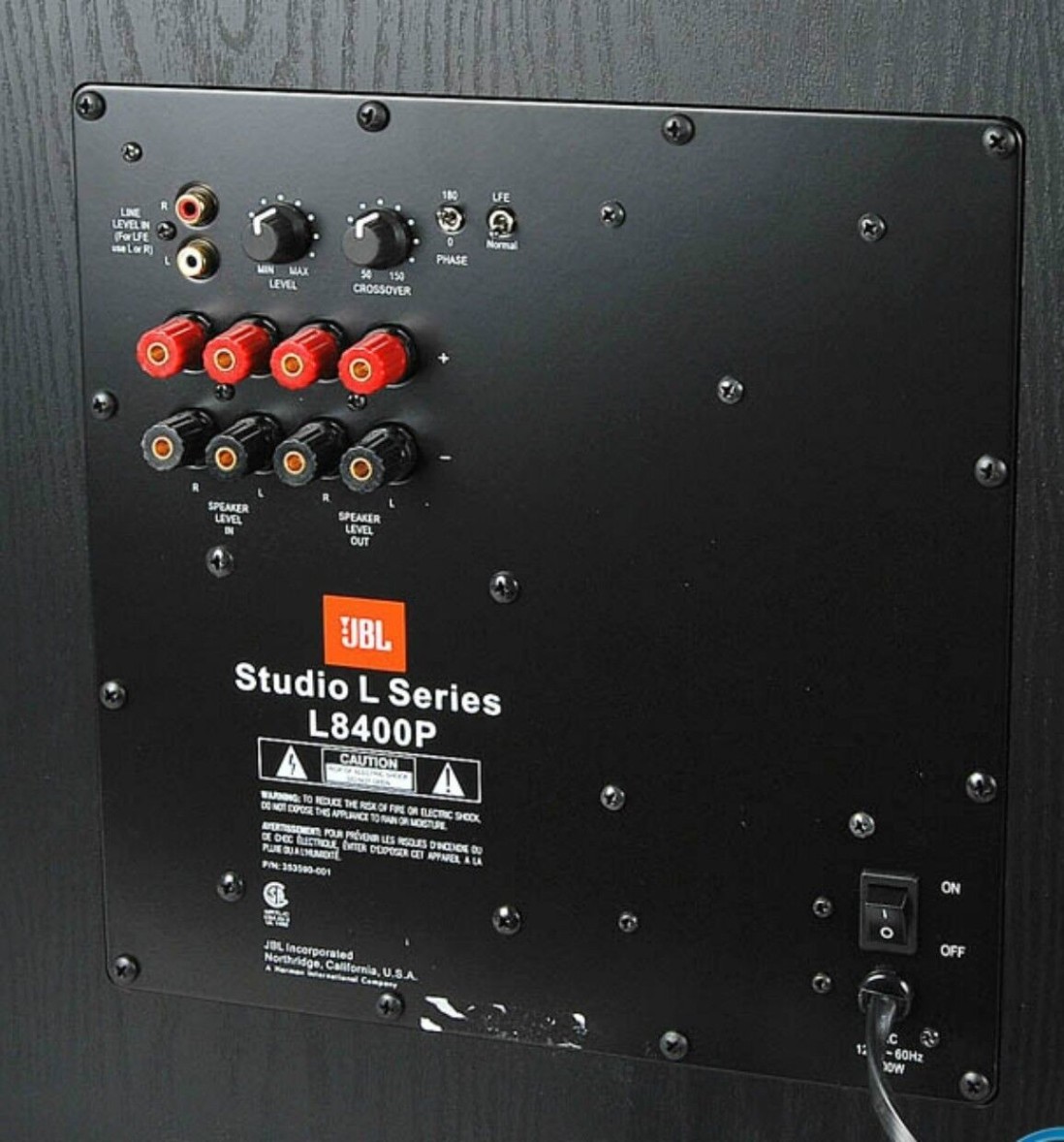 JBL LP Powered Subwoofer Amplifier Plate Repair Service eBay