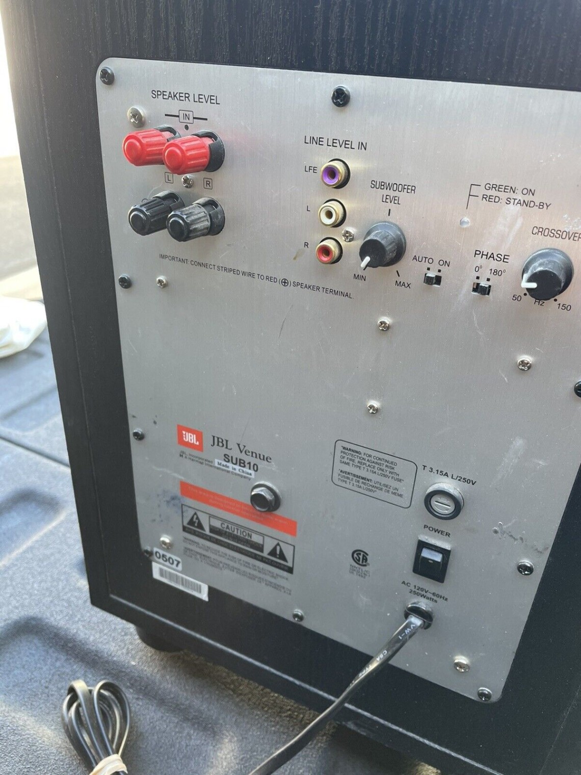 JBL VENUE SUB (V) POWERED SUBWOOFER Fully Tested