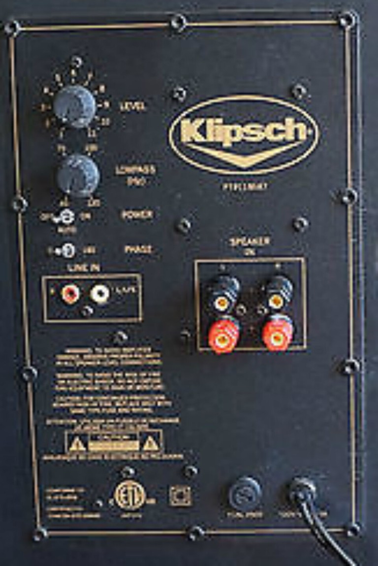 Klipsch KSW- Powered Subwoofer Amplifier Plate Repair Service eBay