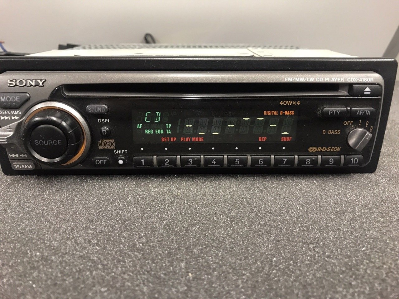 Old Sony Car Radio Stereo Cd Player Model Cdx-r Retro s