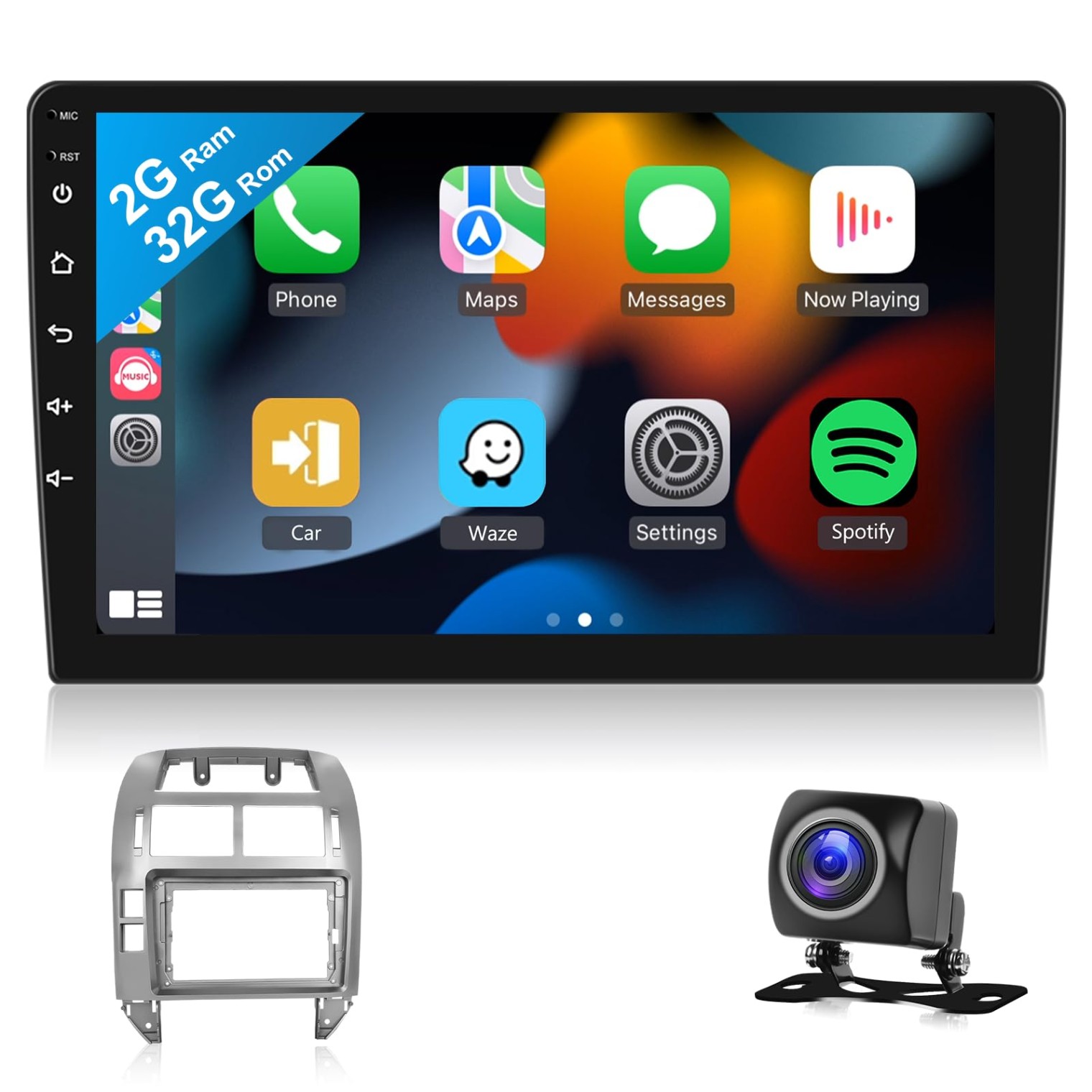 Podofo Car Radio Android +3G Apple Carplay Wireless Bluetooth