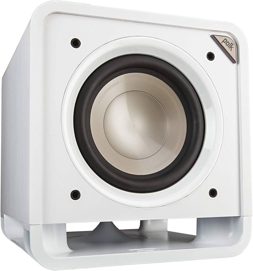 Polk Audio HTS Aktivsubwoofer für Heimkino Soundsysteme und Musik, " Bass Box, Watt, Weiß