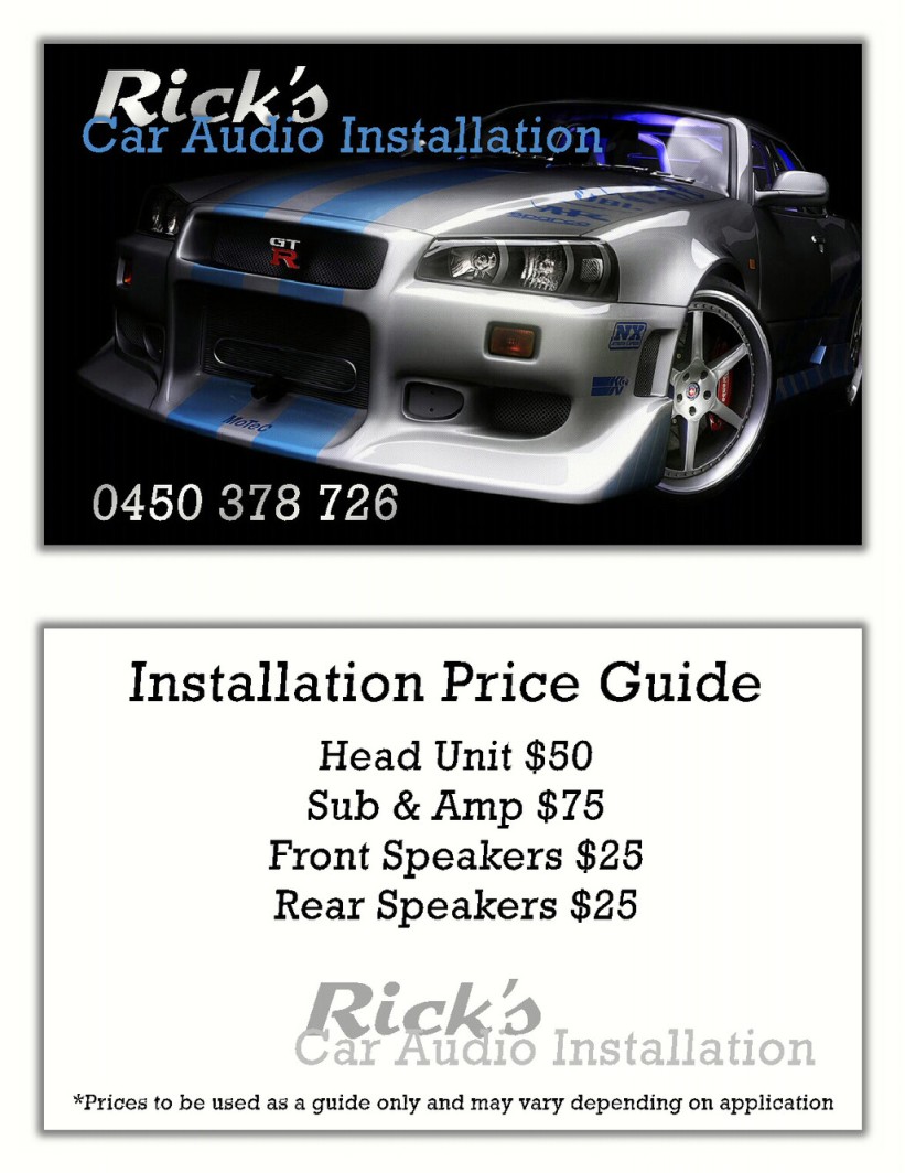 Ricks Car Audio Services