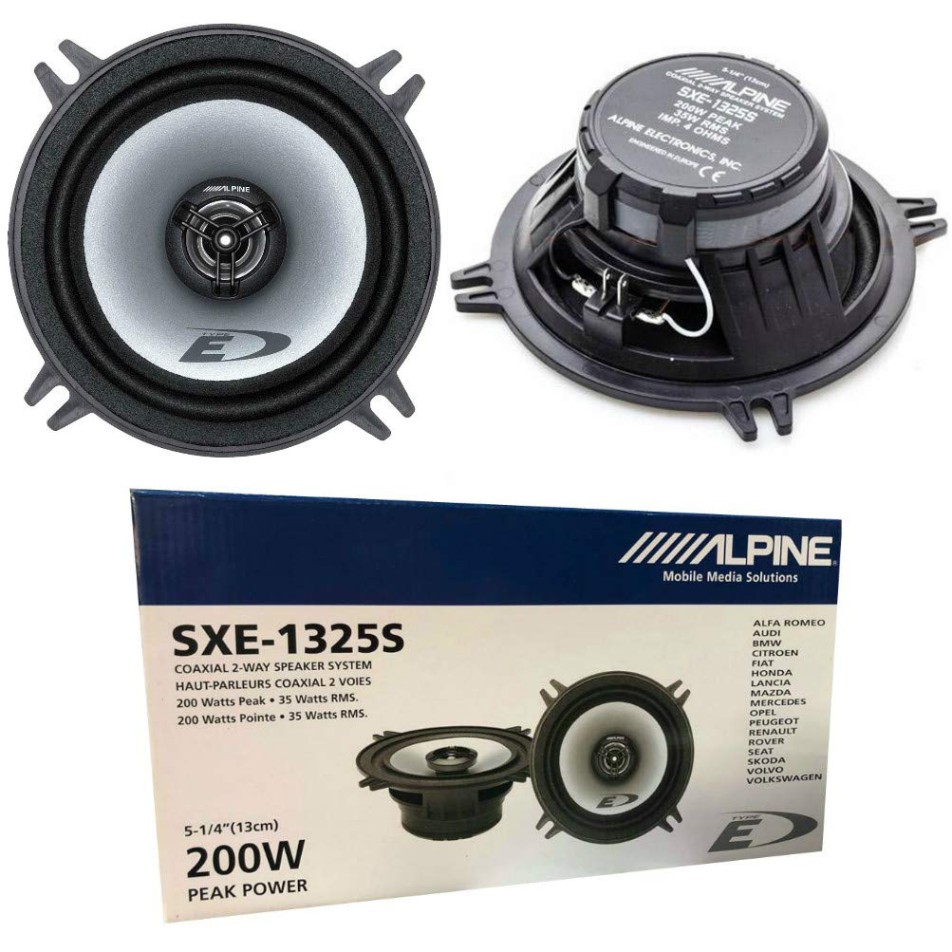 -Wege-koaxiallautsprecher Alpine SXE-S , cm 0 mm " mit 3 watt rms und watt max impedanz ohm Auto, pro Paar